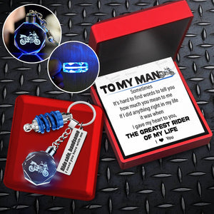 Led Light Motorrad Keychain - Biker - To My Man - The Greatest Rider Of My Life - Gkwh26003