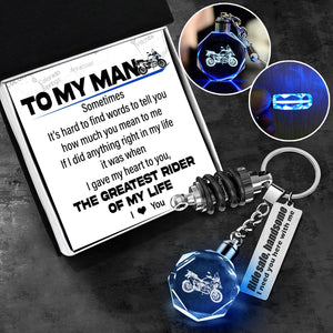 Led Light Motorrad Keychain - Biker - To My Man - The Greatest Rider Of My Life - Gkwh26003