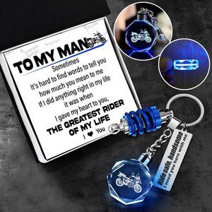 Led Light Motorrad Keychain - Biker - To My Man - The Greatest Rider Of My Life - Gkwh26003