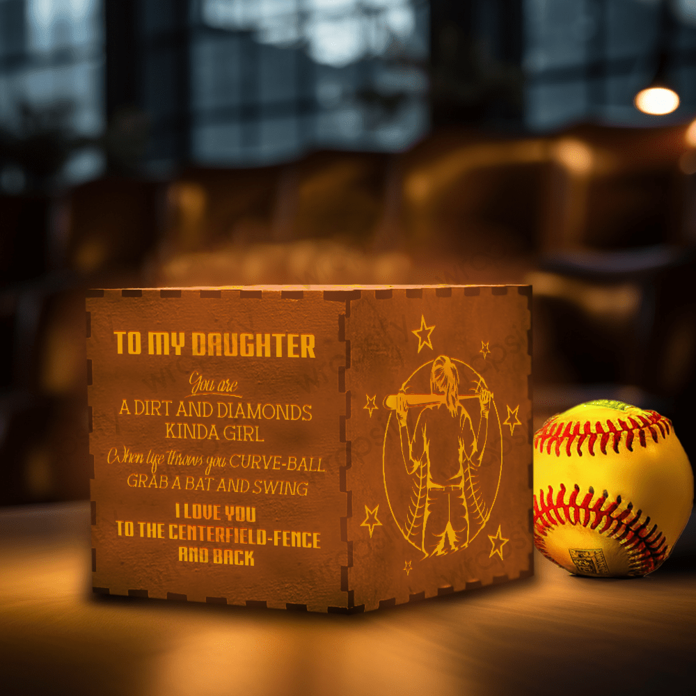 Light Up Message Box - Softball - To My Daughter - You Are A Dirt And Diamonds Kinda Girl - Gyl17002