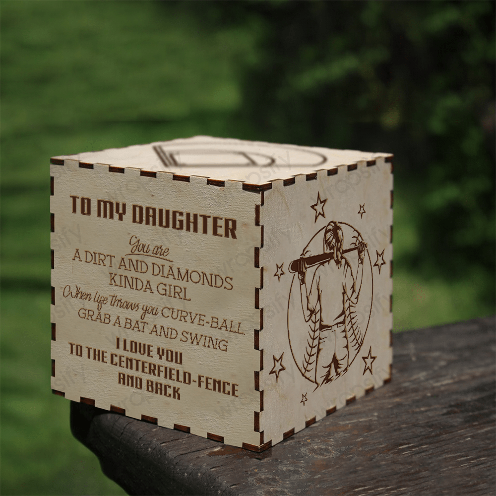 Light Up Message Box - Softball - To My Daughter - You Are A Dirt And Diamonds Kinda Girl - Gyl17002