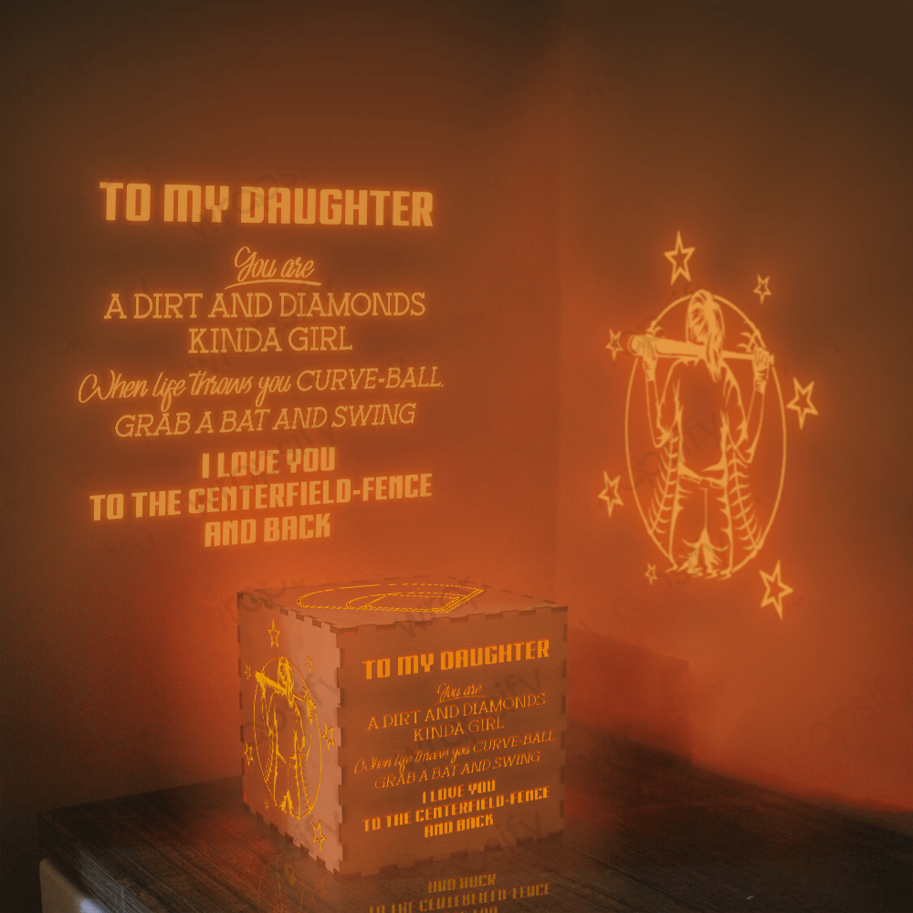Light Up Message Box - Softball - To My Daughter - You Are A Dirt And Diamonds Kinda Girl - Gyl17002