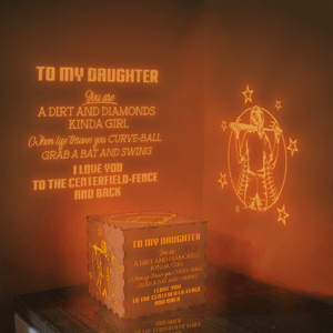Light Up Message Box - Softball - To My Daughter - You Are A Dirt And Diamonds Kinda Girl - Gyl17002