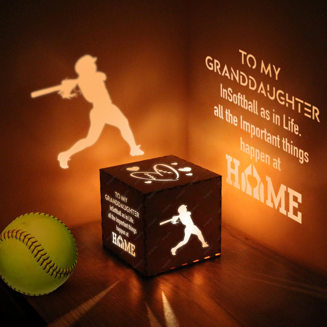 Light Up Message Box - Softball - To My Granddaughter - All The Import ...
