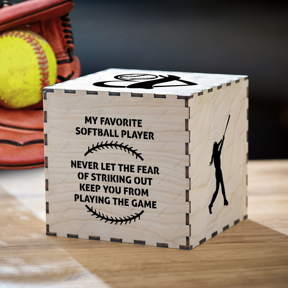Light Up Message Box - Softball - To My Granddaughter - My Favorite Softball Player - Gyl23014