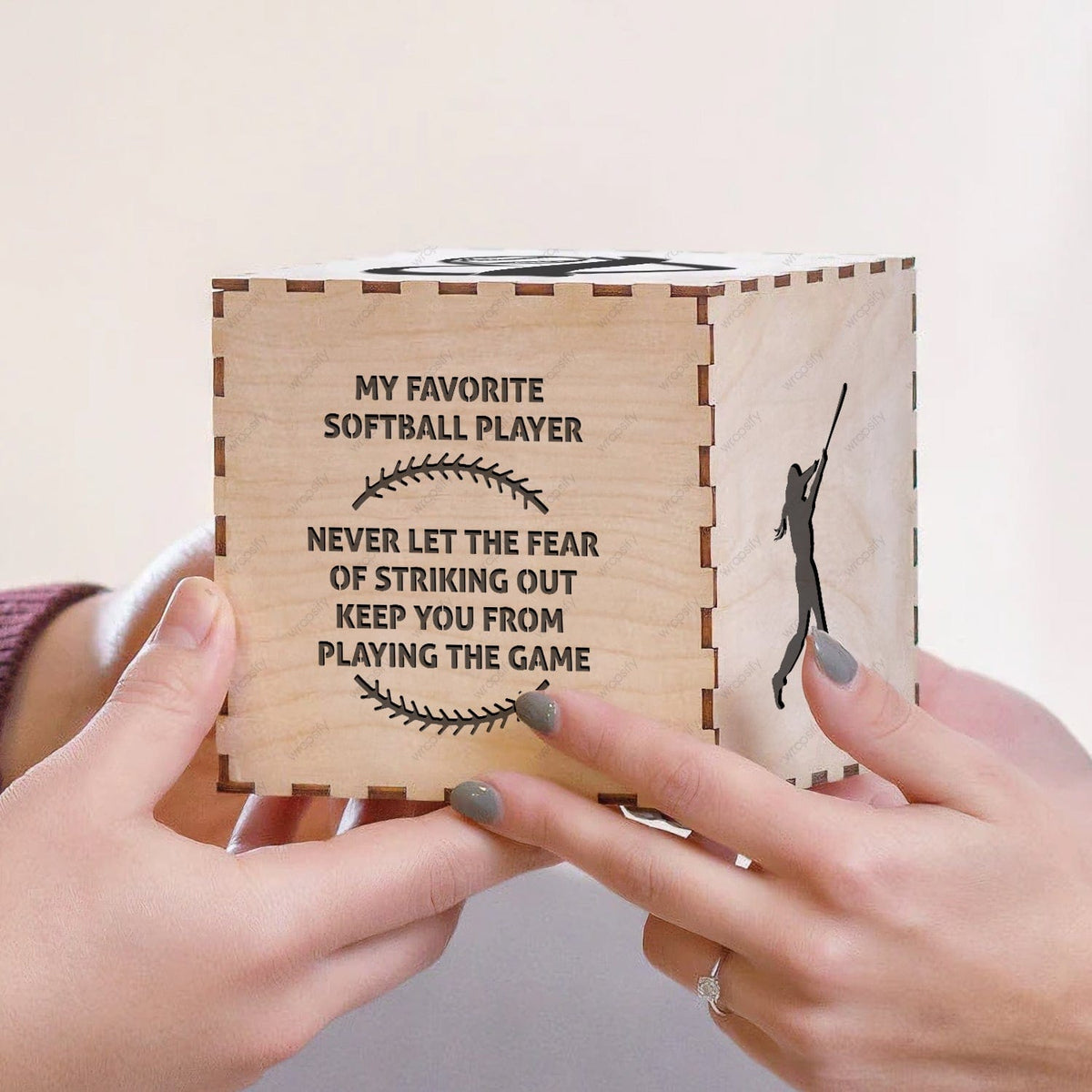 Light Up Message Box - Softball - To My Granddaughter - My Favorite Softball Player - Gyl23014