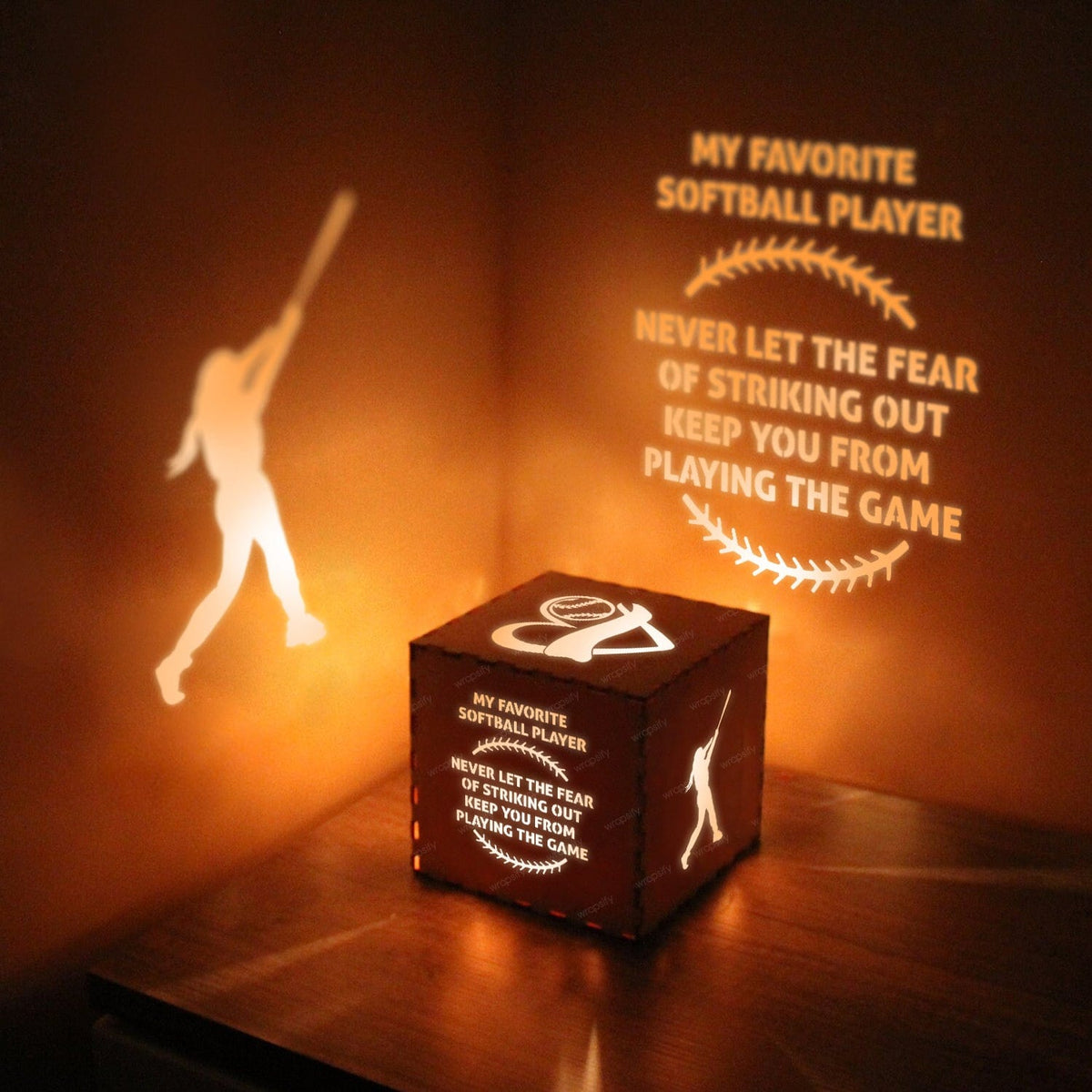 Light Up Message Box - Softball - To My Granddaughter - My Favorite Softball Player - Gyl23014