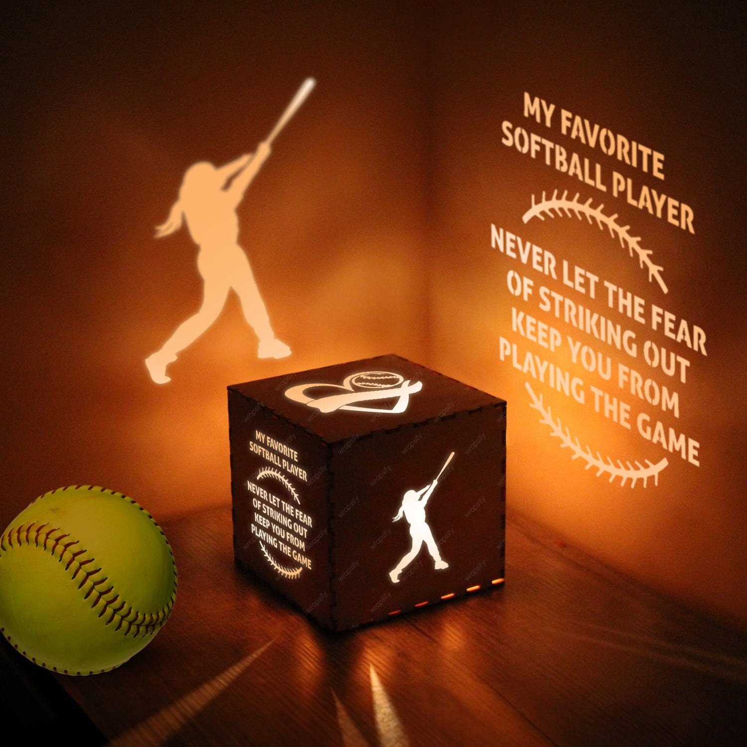 Light Up Message Box - Softball - To My Granddaughter - My Favorite Softball Player - Gyl23014