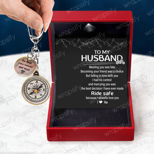Mini Compass - Biker - To My Husband - I Wheelie Love You - Gkez14004