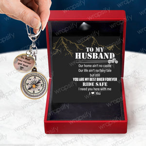 Mini Compass - Biker - To My Husband - You Are My Best Biker Forever - Gkez14002
