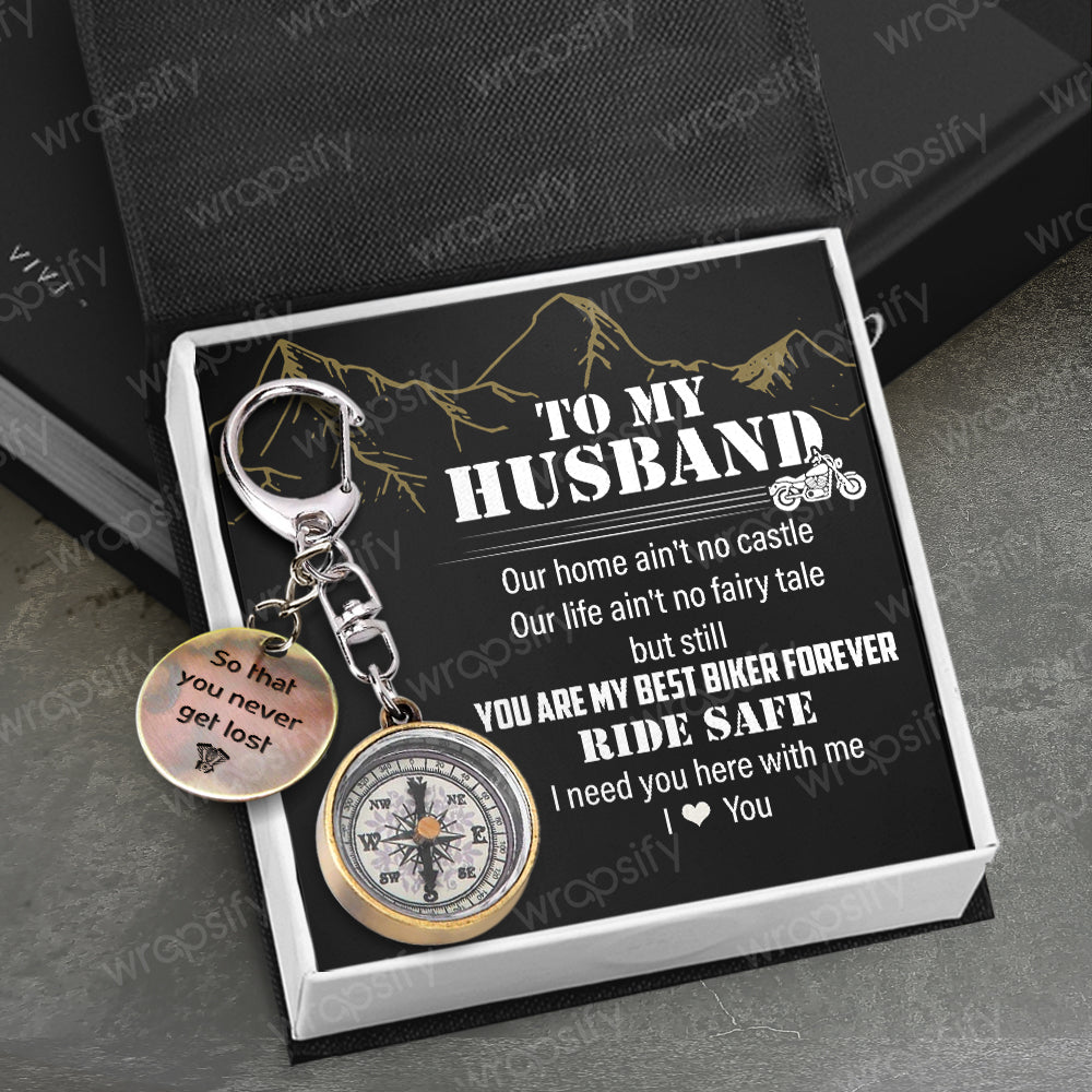 Mini Compass - Biker - To My Husband - You Are My Best Biker Forever - Gkez14002