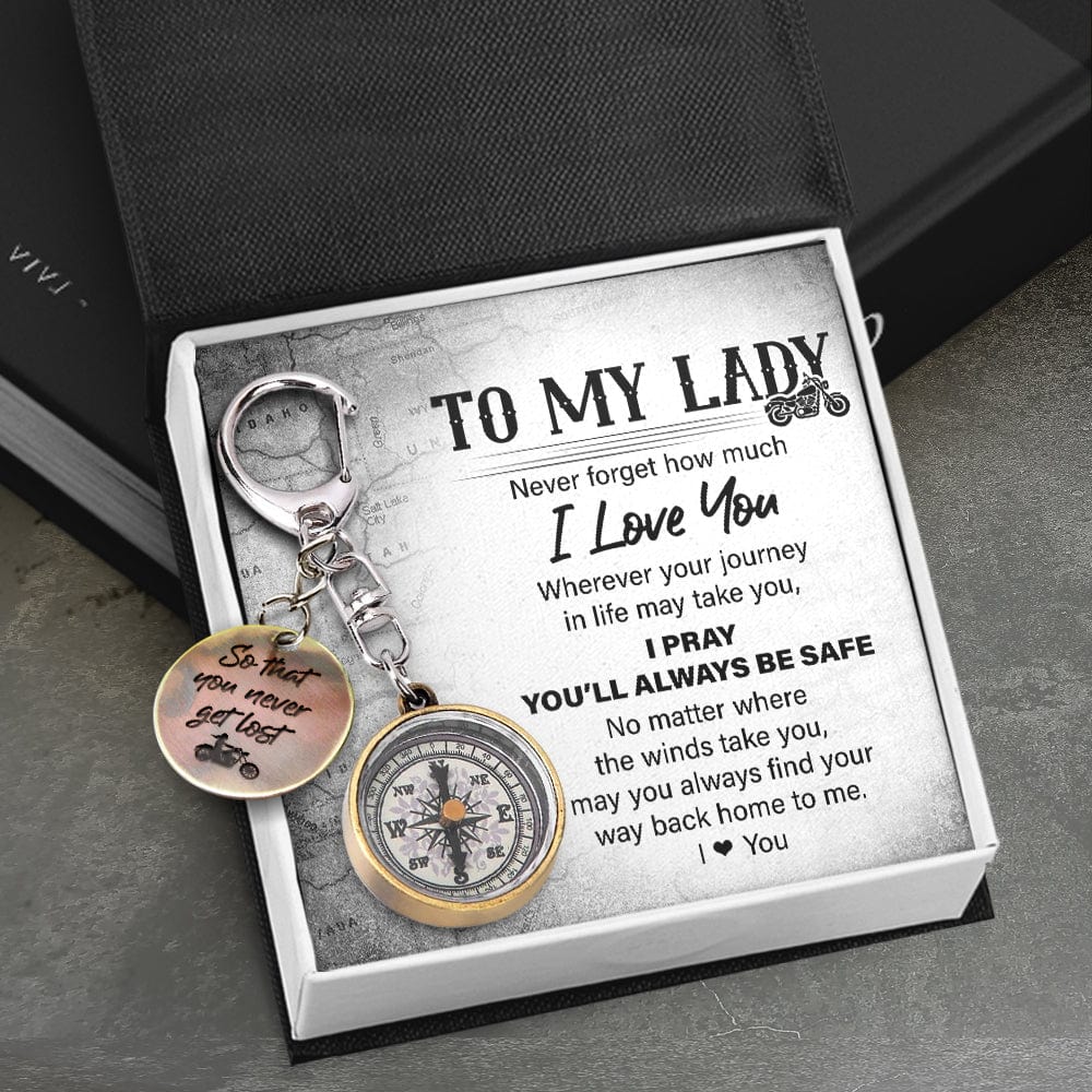 Mini Compass - Biker - To My Lady - Never Forget How Much I Love You - Gkez13001