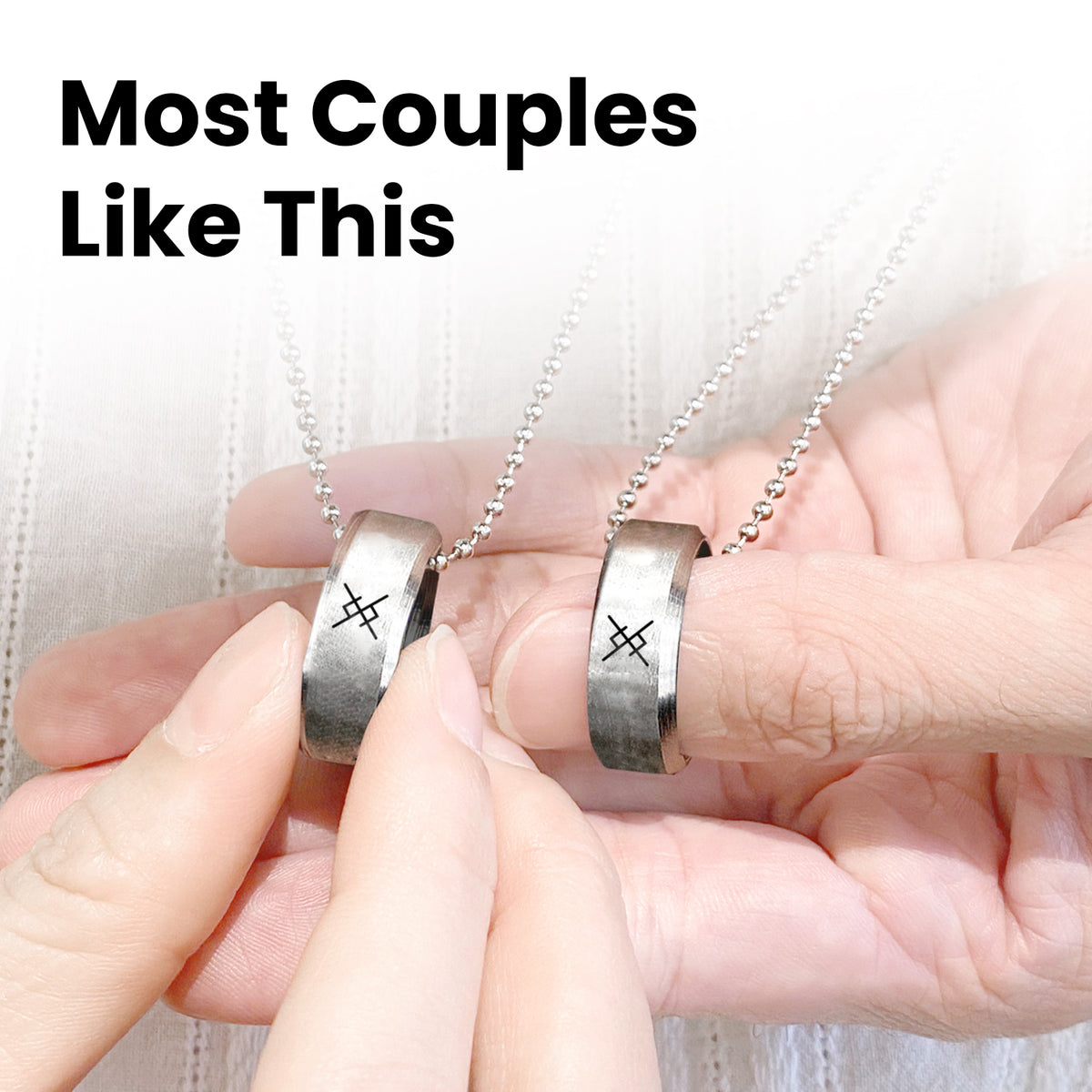 Couple Ring Necklaces - Eternal Love Rune