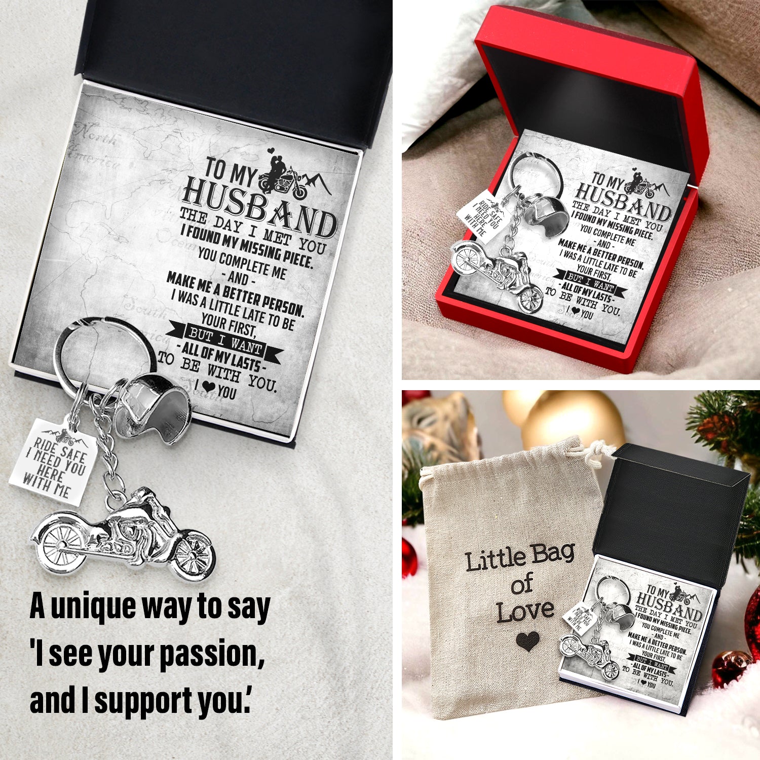 Journey With Me Always, My Beloved Husband - Custom Keychain Inspires Our Future - Gkt14010