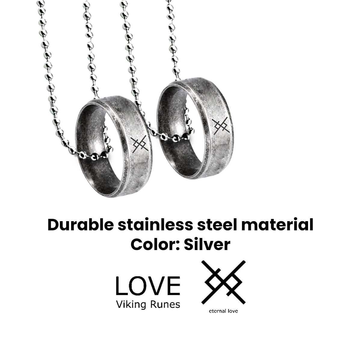 Couple Ring Necklaces - Eternal Love Rune