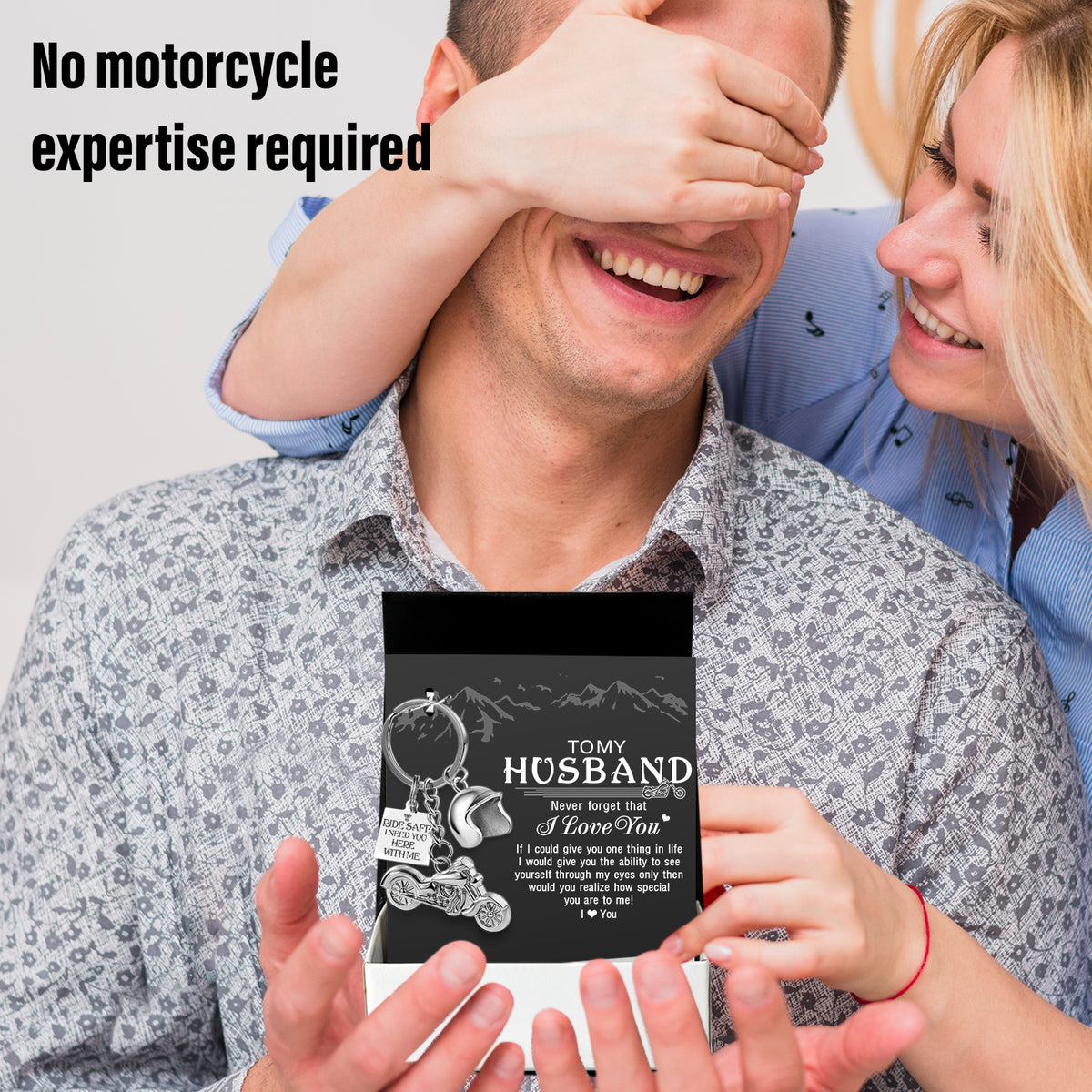 Personalized Classic Bike Keychain - To My Husband - Ride Safe I Need You Here With Me - Gkt14001