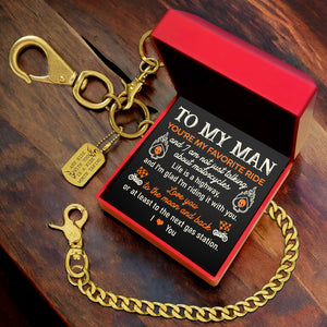 Wallet Chain - Biker - To My Man - Love You To the Moon And Back   - Gcab26002