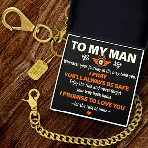 Wallet Chain - Biker - To My Man - I Promise To Love You - Gcab26001