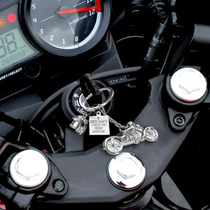 Personalized Classic Bike Keychain - To My Husband - Ride Safe I Need You Here With Me - Gkt14001
