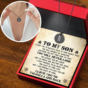 Strength Rune Necklace - Viking - To My Son - You Will Never Lose - Gawi16003