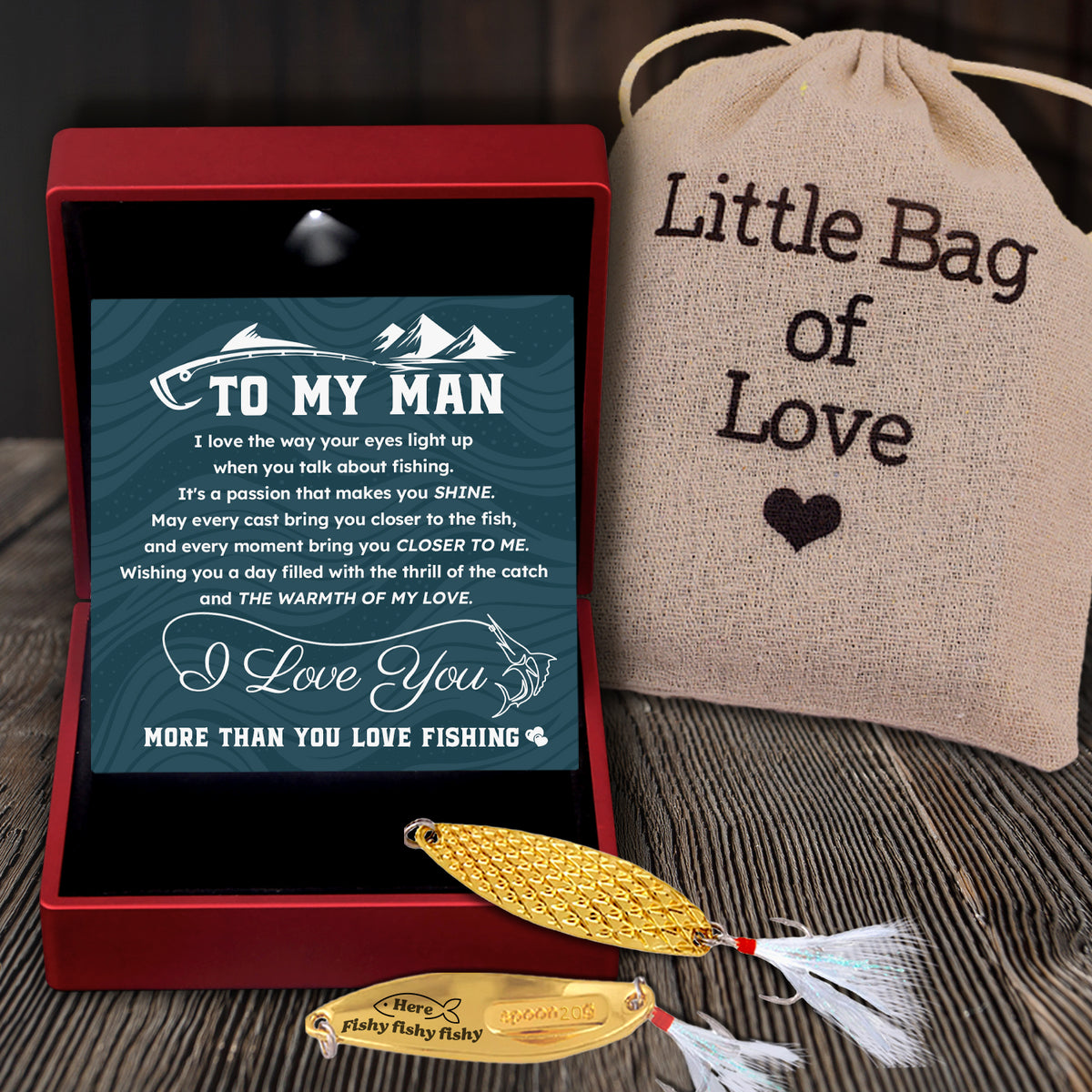 Pineapple Fishing Lure - Fishing - To My Man - I Love You - Gfad26001