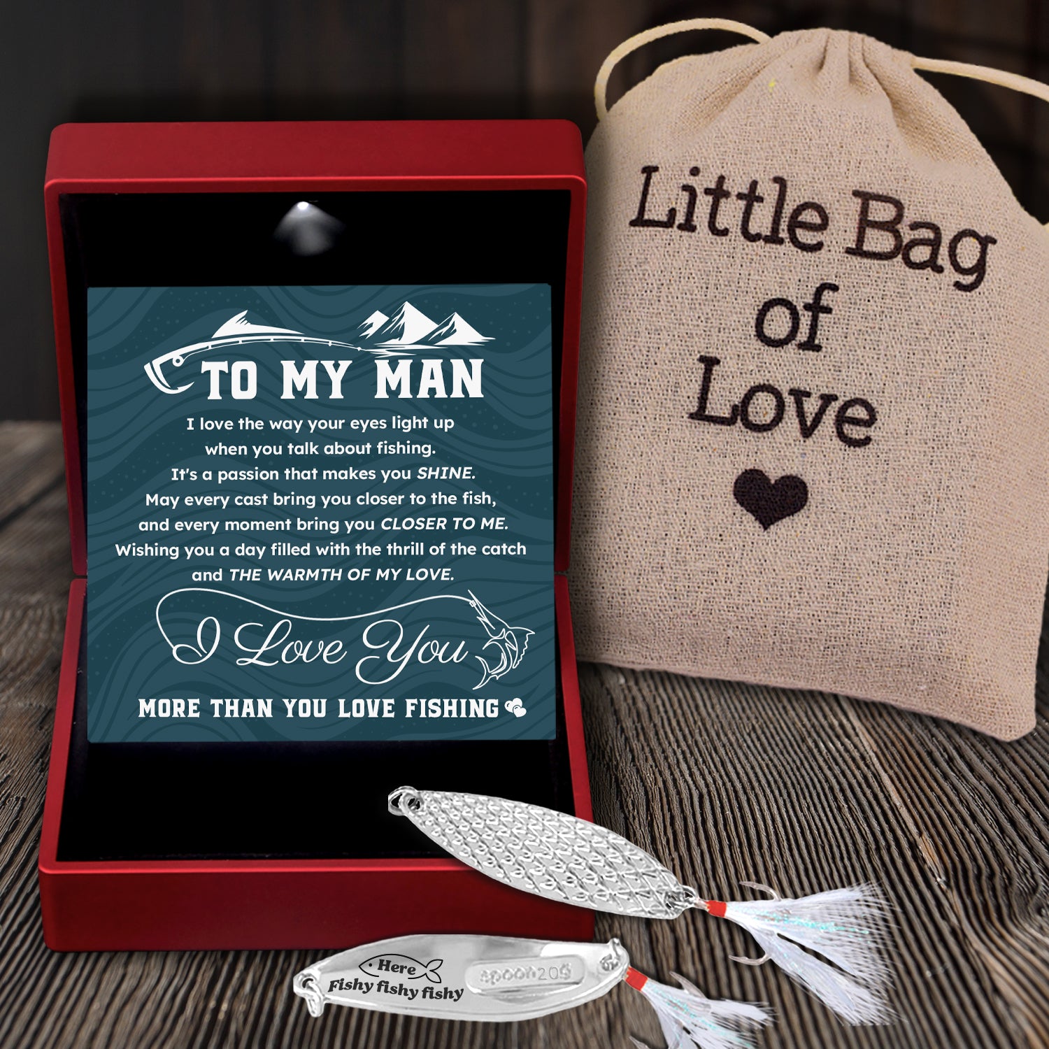 Pineapple Fishing Lure - Fishing - To My Man - I Love You - Gfad26001