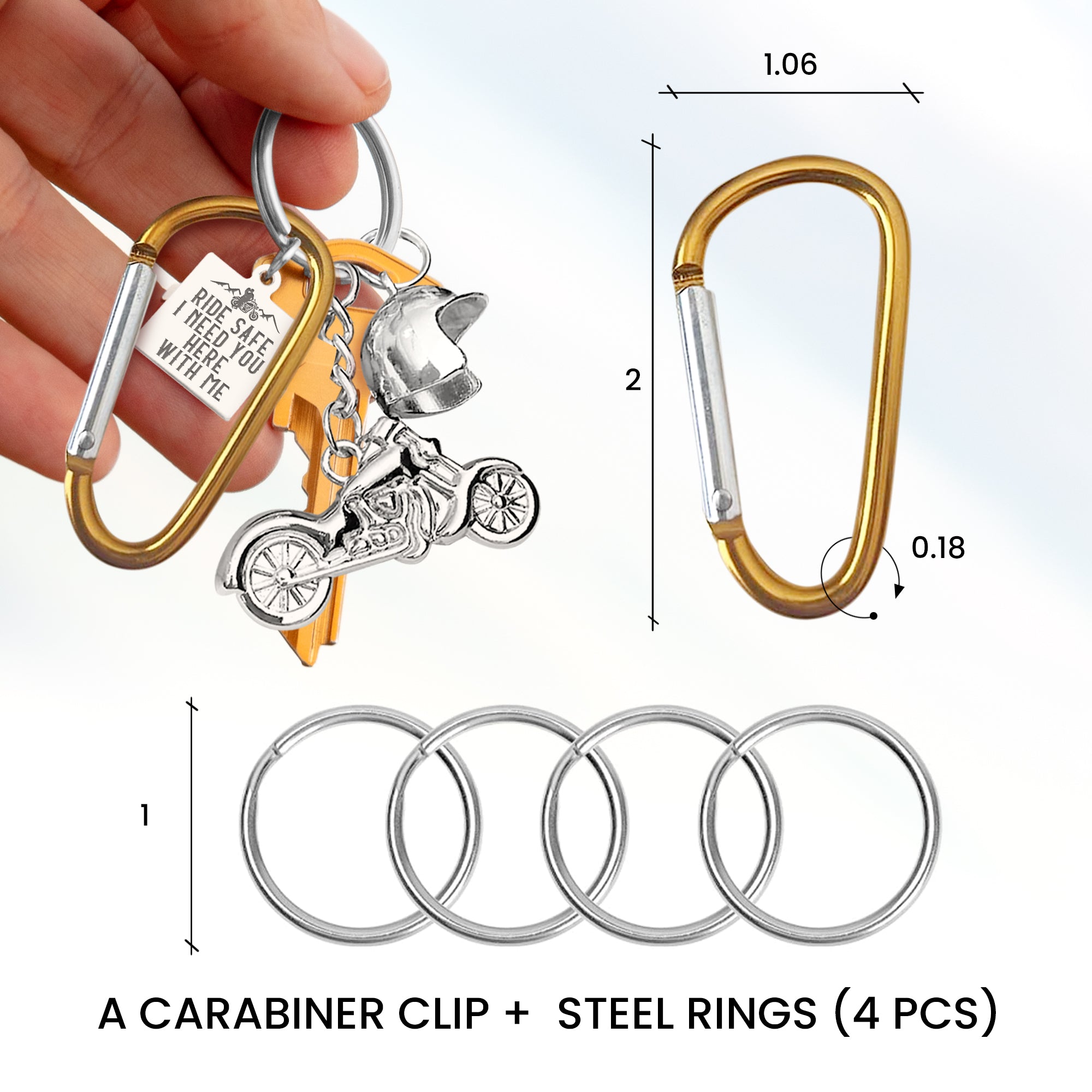 Carabiner Clip - Easily organize all keys