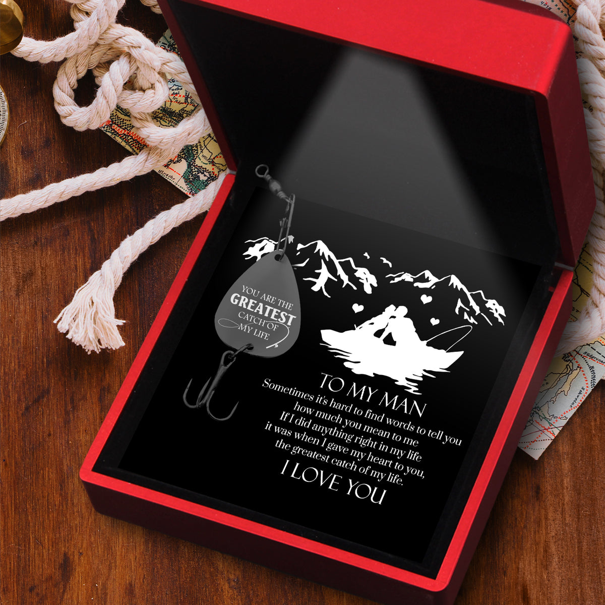 Personalized Fishing Hook - To My Man - The Greatest Catch Of My Life - Gfa26002