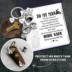 Personalized Classic Bike Keychain - To My Man - Born to ride with my cute Lady - Gkt26040