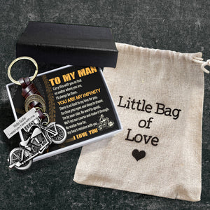 Motorcycle Keychain - Biker - To My Man - Ride Safe I Need You Here With Me - Gkx26028