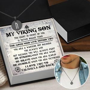 Strength & Protection Rune Necklace - Viking - To My Son - I Love You To Valhalla And Back - Gawi16001