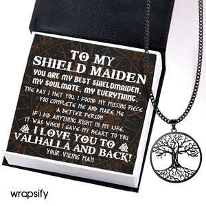 Tree Of Life Necklace - Viking - To My Shield Maiden - You Complete Me And Make Me A Better Person - Gnyb13003