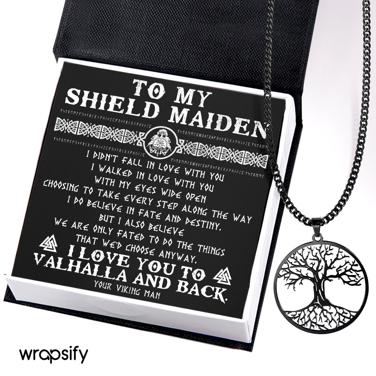 Tree Of Life Necklace - Viking - To My Shield Maiden - I Do Believe In Fate And Destiny - Gnyb13002