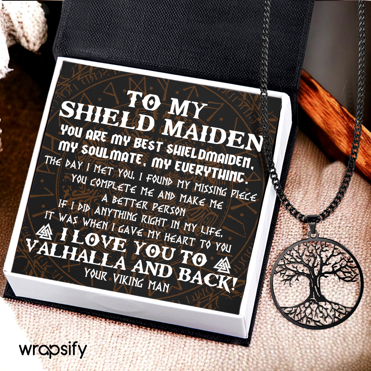 Tree Of Life Necklace - Viking - To My Shield Maiden - You Complete Me And Make Me A Better Person - Gnyb13003