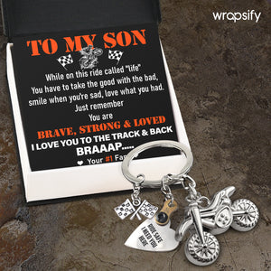 Dirt Bike Rider & Motocross Rider - Biker - To My Son - You Are Brave, Strong & Loved - Gkex16001