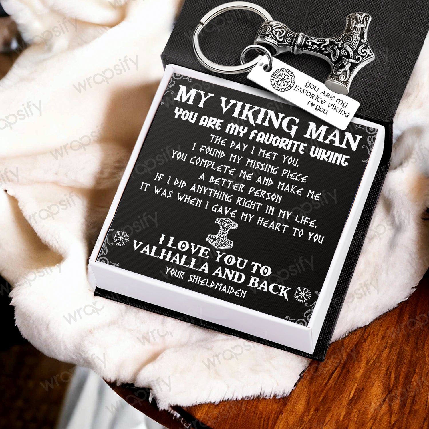 Viking Thor Keychain - Viking - To My Viking Man - When I Gave My Heart To You - Gkbv26006