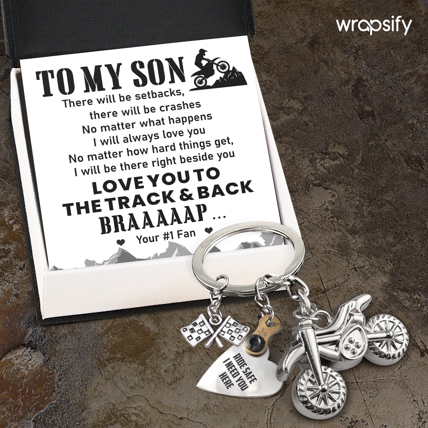 Dirt Bike Rider & Motocross Rider - Biker - To My Son - I Love You To The Track & Back - Gkex16002