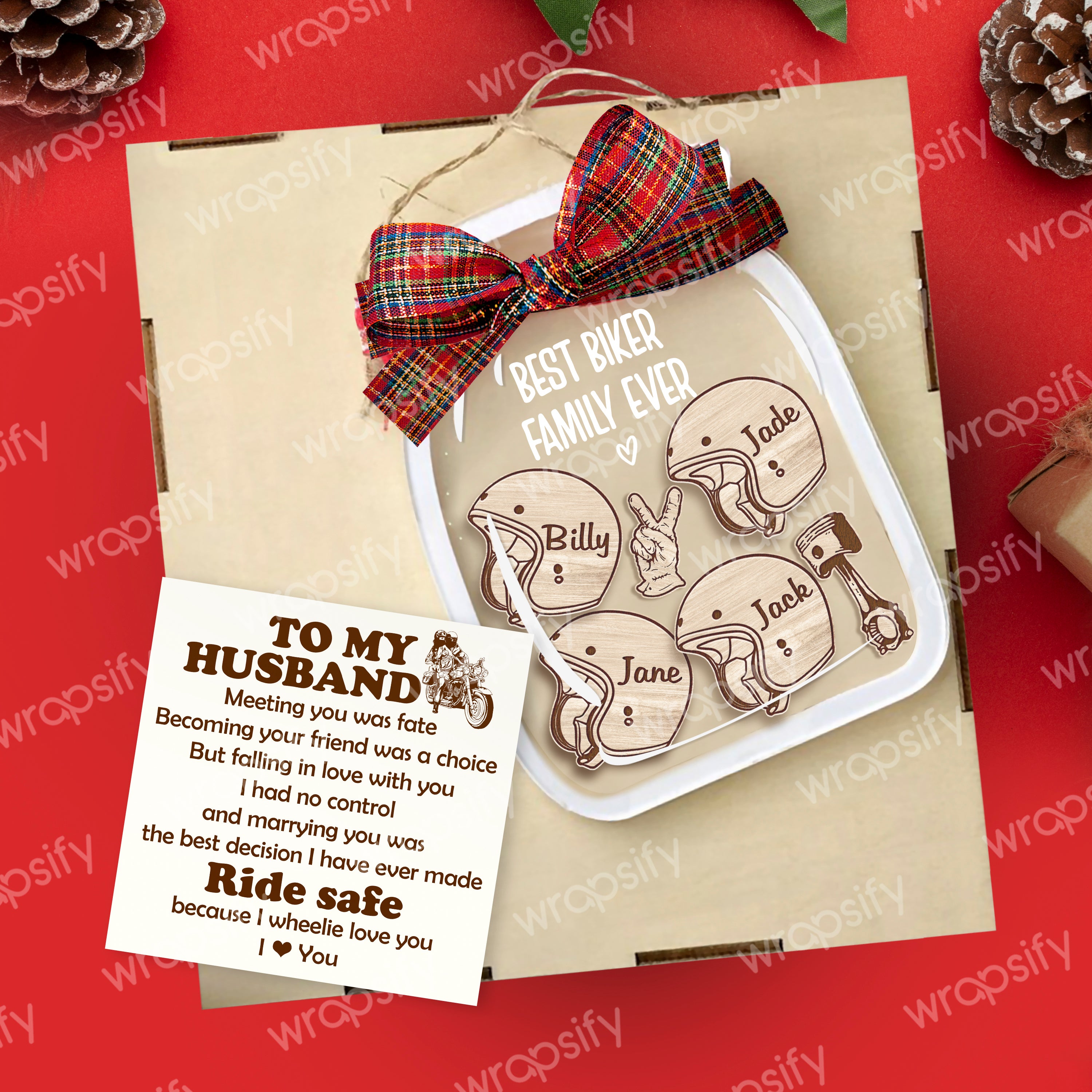 Personalized Motorcycle Ornament - Biker - To My Husband - Becoming Your Friend Was A Choice- Gam14004