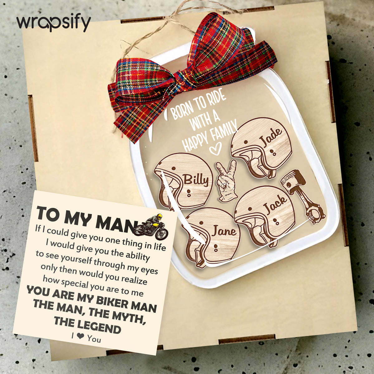 Personalized Motorcycle Ornament - Biker - To My Man - The Man, The Myth, The Legend - Gam26003