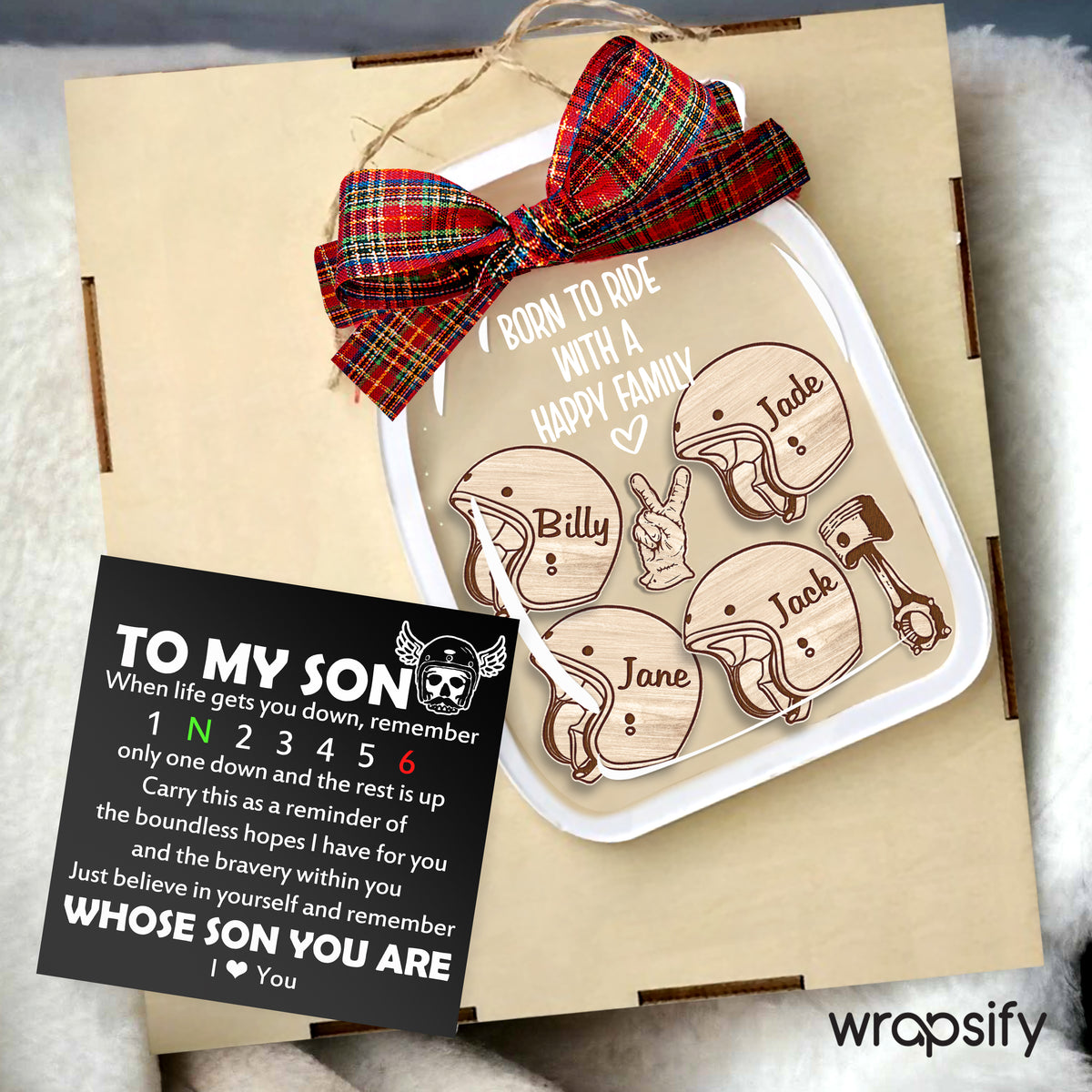 Personalized Motorcycle Ornament - Biker - To My Son - Just Believe In Yourself - Gam16003