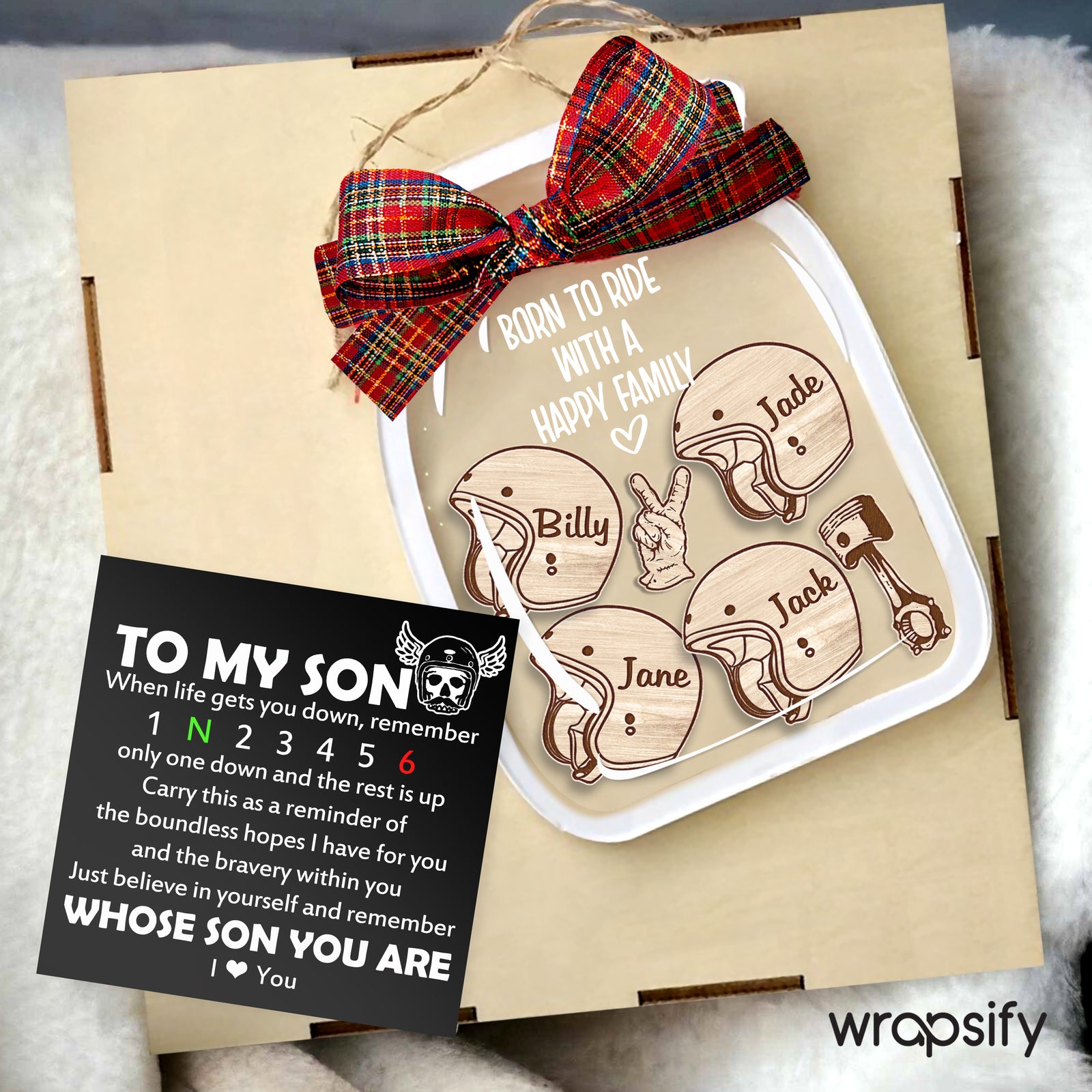 Personalized Motorcycle Ornament - Biker - To My Son - Just Believe In Yourself - Gam16003