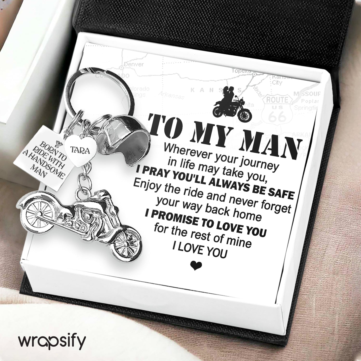 Dirt Bike Helmet Keychain - Biker - To My Boyfriend - Love You To The -  Wrapsify