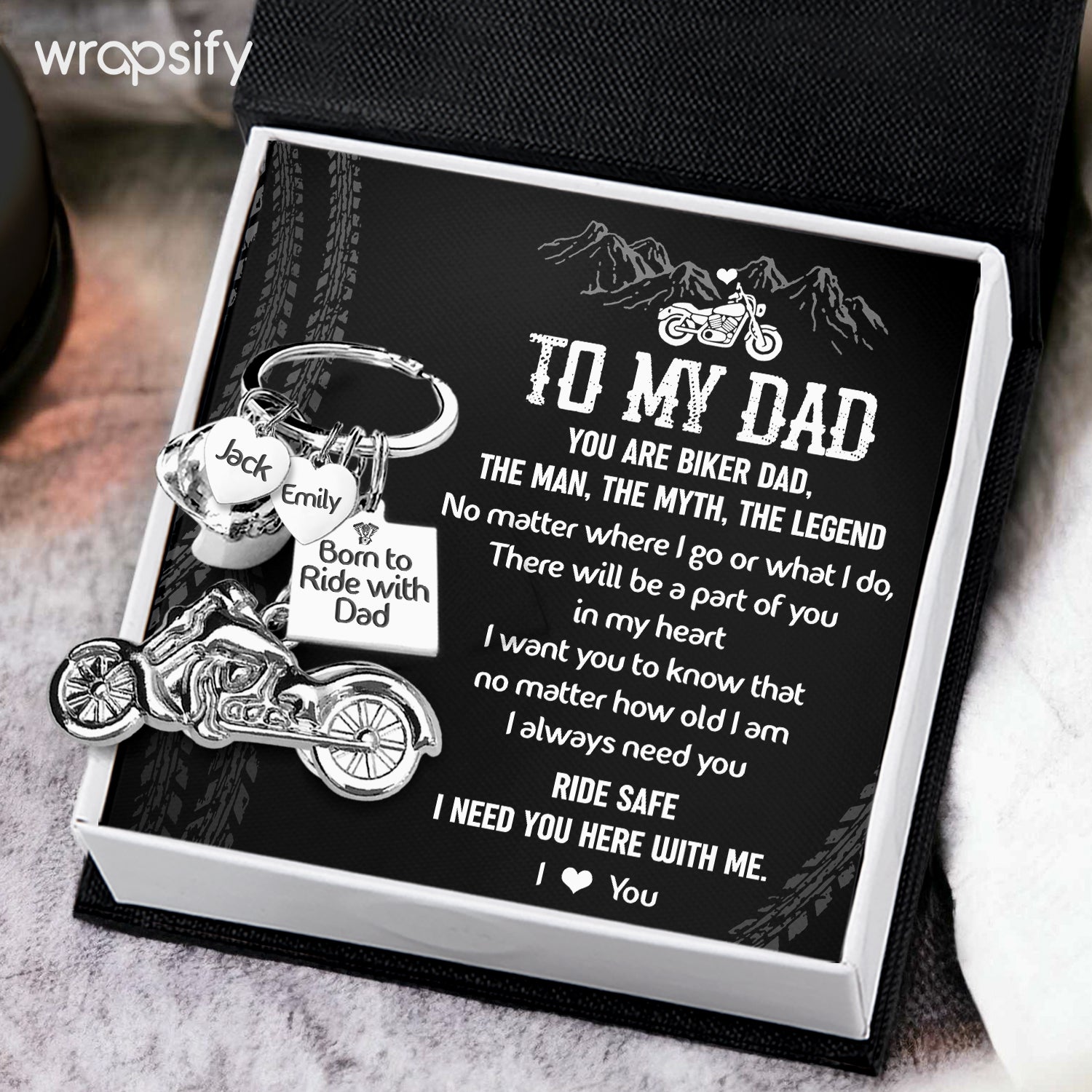 Personalized Classic Bike Keychain - Biker - To My Dad - The Man, The Myth, The Legend - Gkt18019