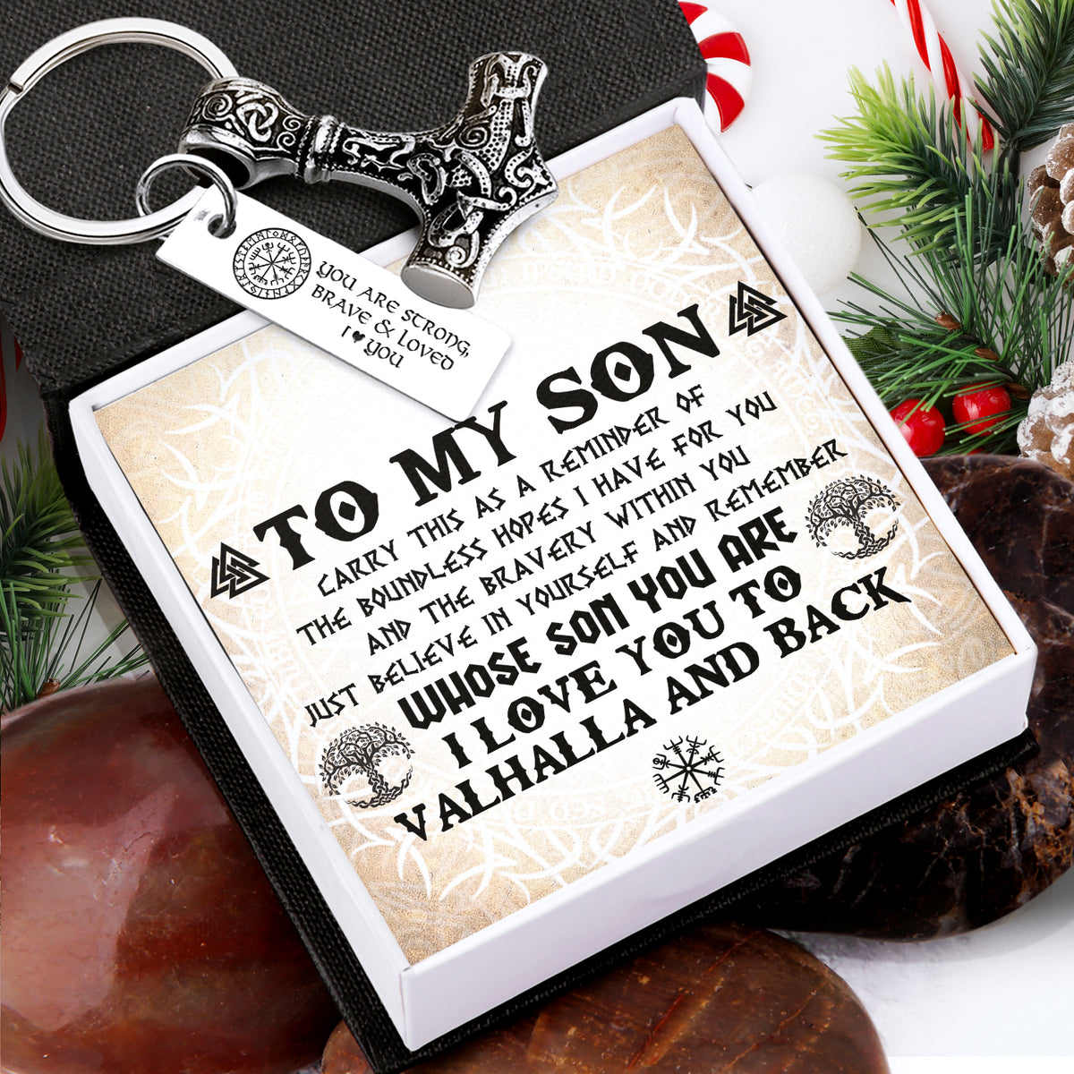 Viking Thor Keychain - Viking - To My Son - Just Believe In Yourself - Gkbv16006