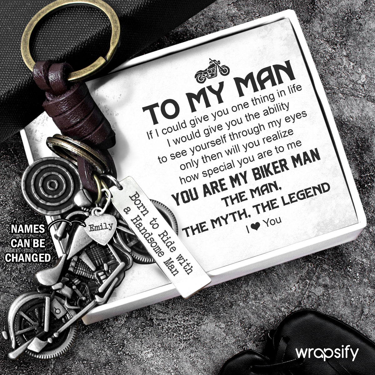 Personalized Motorcycle Keychain - Biker - To My Man - How Special You Are To Me