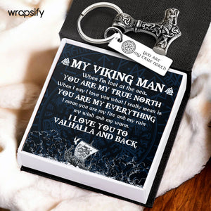 Viking Thor Keychain - Viking - To My Man - You Are My True North - Gkbv26009