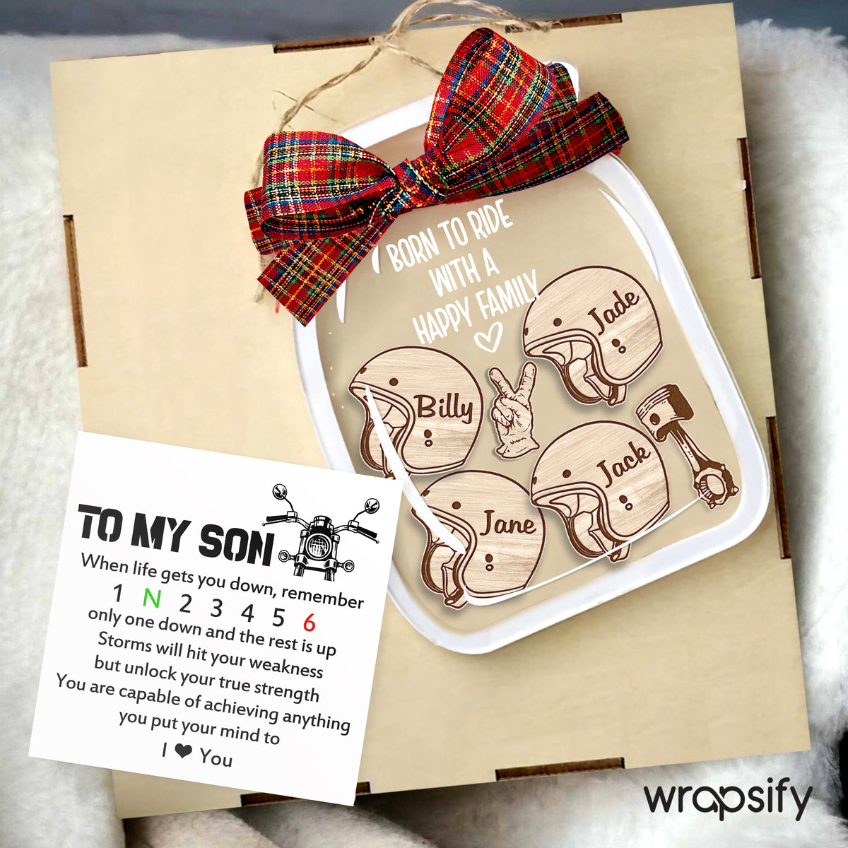 Personalized Motorcycle Ornament - Biker - To My Son - You Are Capable Of Achieving Anything - Gam16002