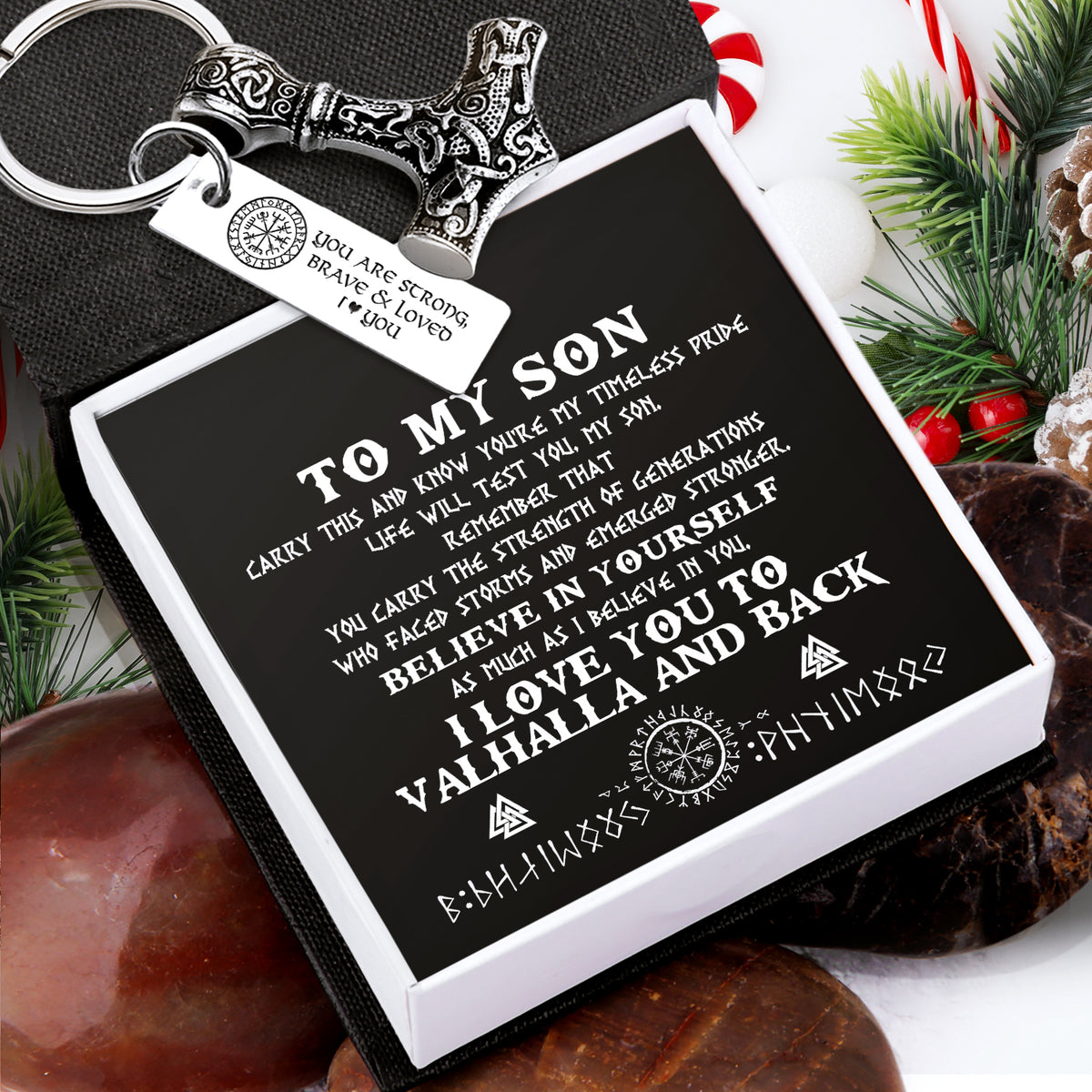 Viking Thor Keychain - Viking - To My Son - Believe In Yourself As Much As I Believe In You - Gkbv16008