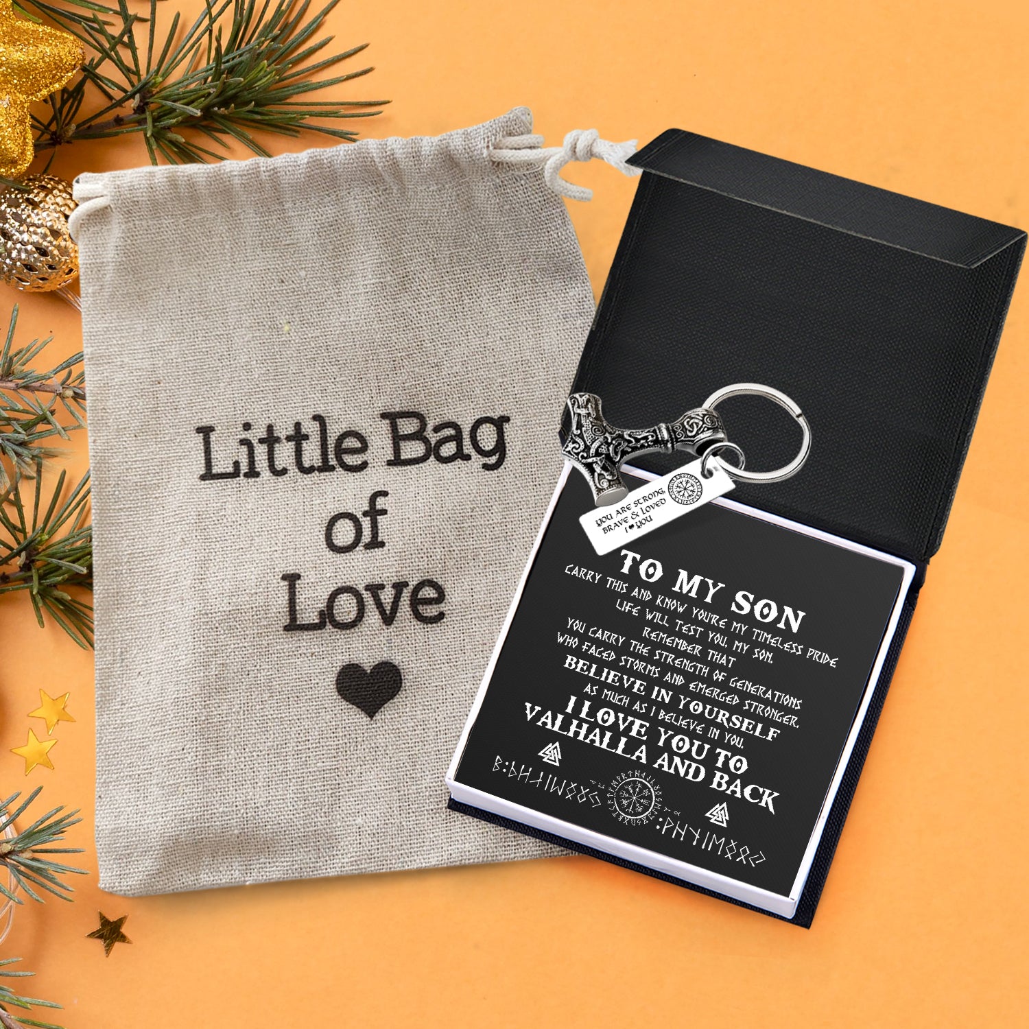 Viking Thor Keychain - Viking - To My Son - Believe In Yourself As Much As I Believe In You - Gkbv16008