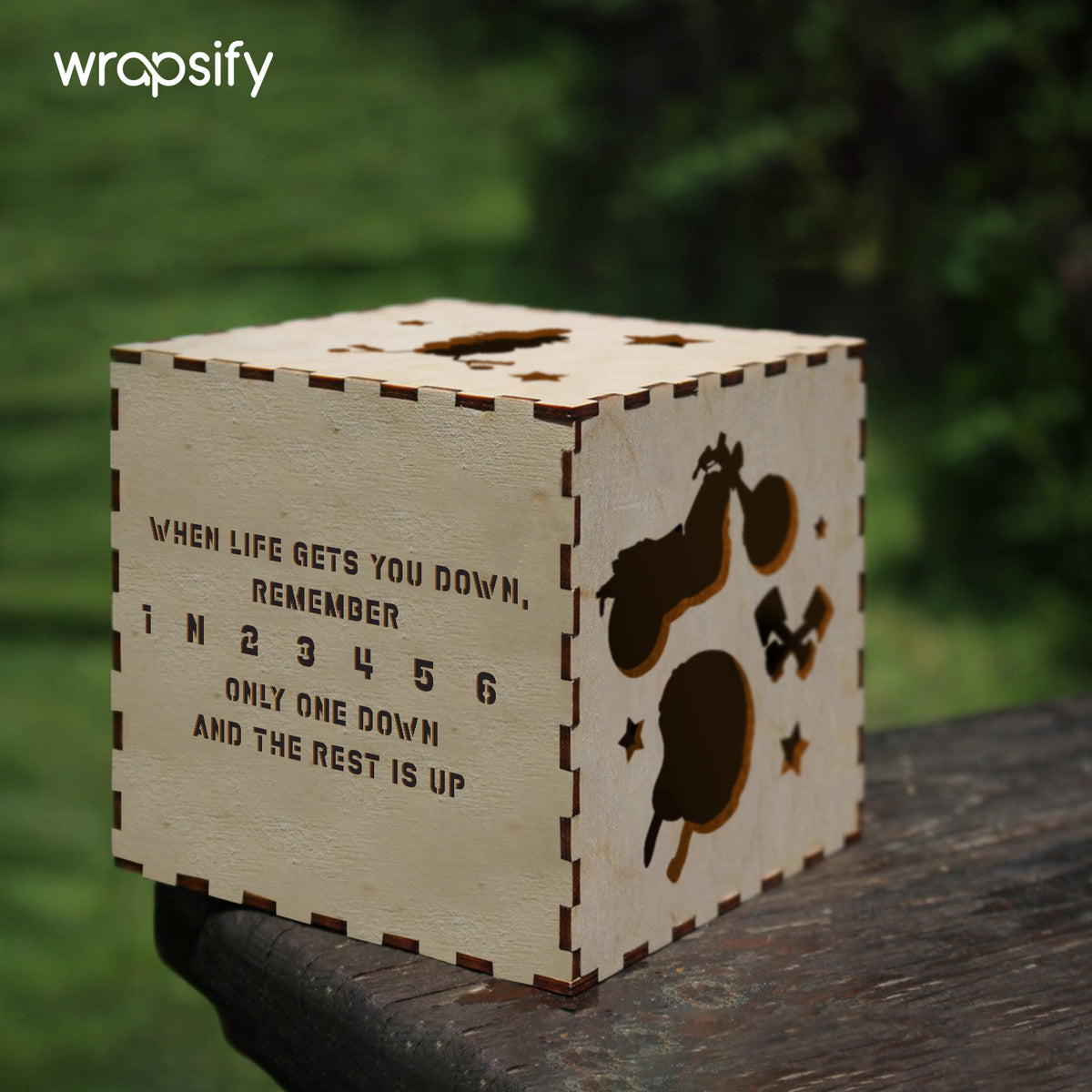 Motorcycle Wooden Box - Biker - To My Man - Only One Down And The Rest Is Up - Gyl26005